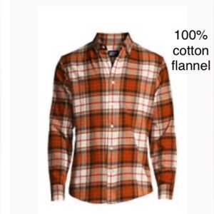 LANDSEND Men's Traditional Fit Flagship Flannel Shirt
